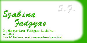 szabina fadgyas business card